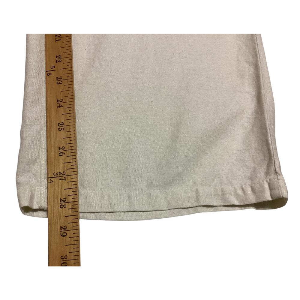 Chadwicks Linen Rayon Cotton Wide Leg Pants Elastic Waist Beige Size PL - Picture 3 of 5